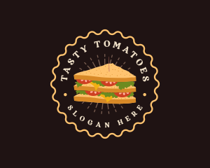 Vegetable Sandwich Snack logo design