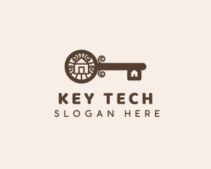 Residential House Key logo design