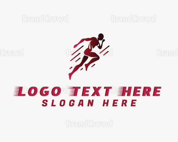 Fast Running Athlete Logo