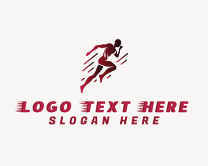 Running - Fast Running Athlete logo design