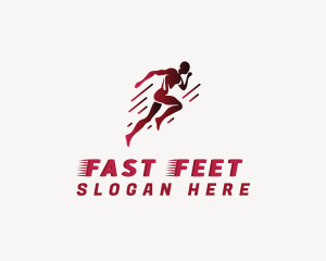 Running - Fast Running Athlete logo design