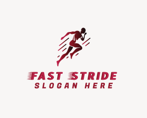 Running - Fast Running Athlete logo design