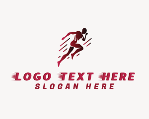 Triathlon - Fast Running Athlete logo design