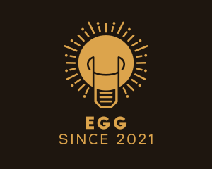 Charging - Light Bulb Fixture logo design
