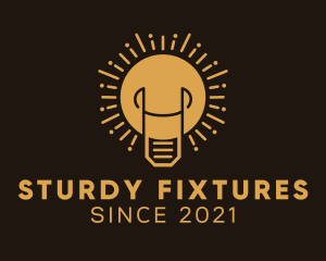 Fixture - Light Bulb Fixture logo design