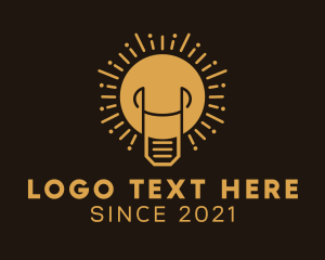 Charger - Light Bulb Fixture logo design