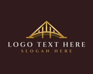 Arch - Arch Bridge Architecture Letter A logo design