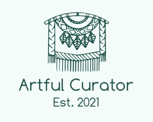 Green Macrame Decoration  logo design