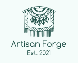 Craftsman - Green Macrame Decoration logo design