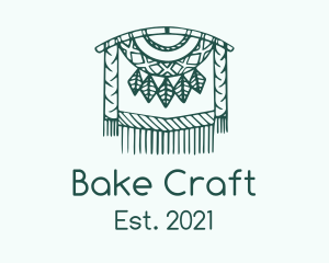 Green Macrame Decoration  logo design