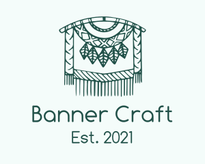 Green Macrame Decoration  logo design