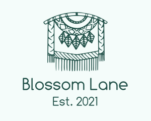 Green Macrame Decoration  logo design