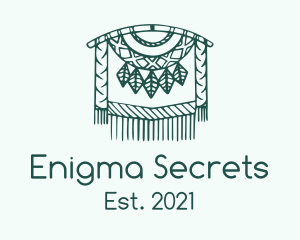 Green Macrame Decoration  logo design