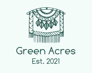 Green Macrame Decoration  logo design