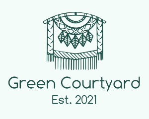 Green Macrame Decoration  logo design