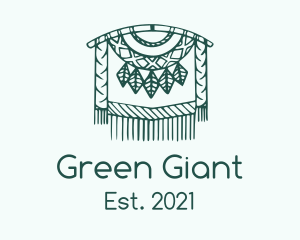 Green Macrame Decoration  logo design