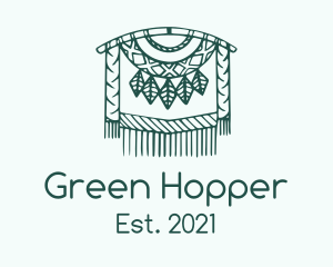 Green Macrame Decoration  logo design