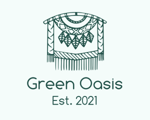 Green Macrame Decoration  logo design