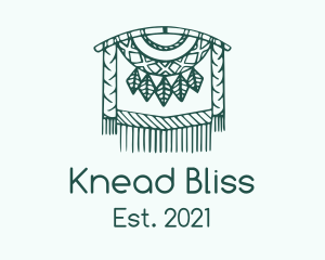 Green Macrame Decoration  logo design