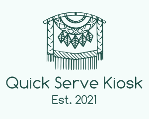 Green Macrame Decoration  logo design