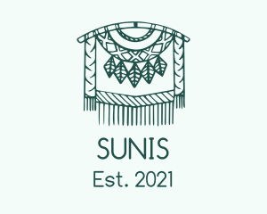 Green Macrame Decoration  logo design