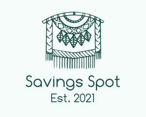 Green Macrame Decoration  logo design