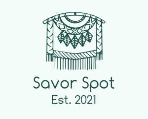 Green Macrame Decoration  logo design