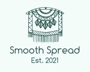 Green Macrame Decoration  logo design