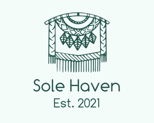 Green Macrame Decoration  logo design