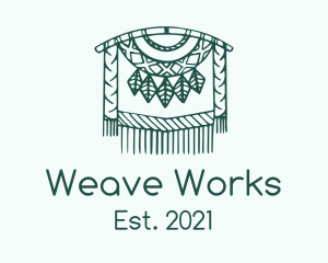 Green Macrame Decoration  logo design