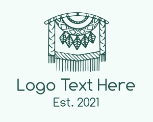 Hippie - Green Macrame Decoration logo design