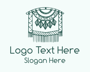 Green Macrame Decoration  Logo