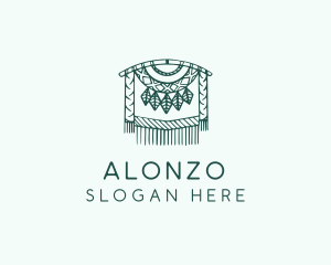 Green Macrame Decoration  logo design