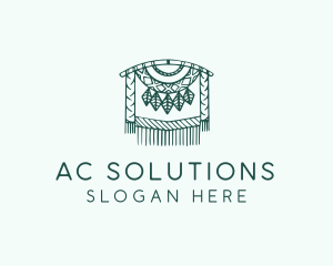 Green Macrame Decoration  logo design