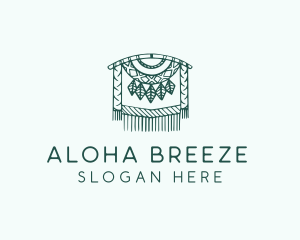 Green Macrame Decoration  logo design