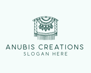 Green Macrame Decoration  logo design