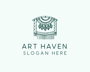 Green Macrame Decoration  logo design