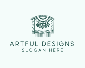 Green Macrame Decoration  logo design