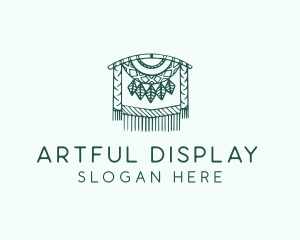 Green Macrame Decoration  logo design