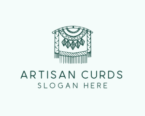 Green Macrame Decoration  logo design