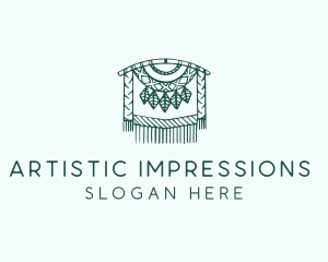 Green Macrame Decoration  logo design