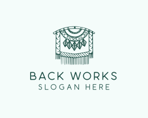 Green Macrame Decoration  logo design