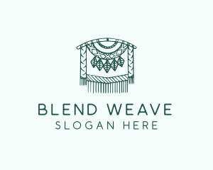 Green Macrame Decoration  logo design