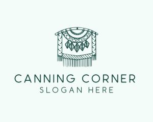 Green Macrame Decoration  logo design