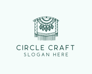 Green Macrame Decoration  logo design