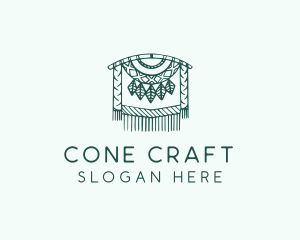 Green Macrame Decoration  logo design