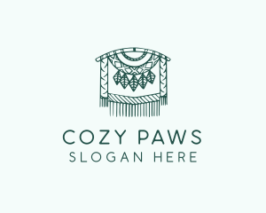 Green Macrame Decoration  logo design