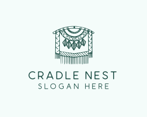 Green Macrame Decoration  logo design