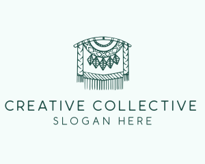 Green Macrame Decoration  logo design