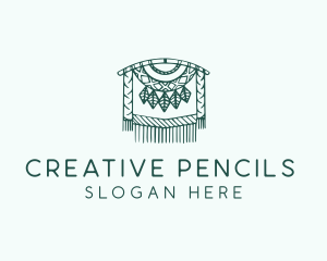 Green Macrame Decoration  logo design